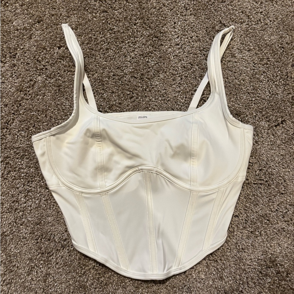 Gilly Hicks Cream Bustier Top